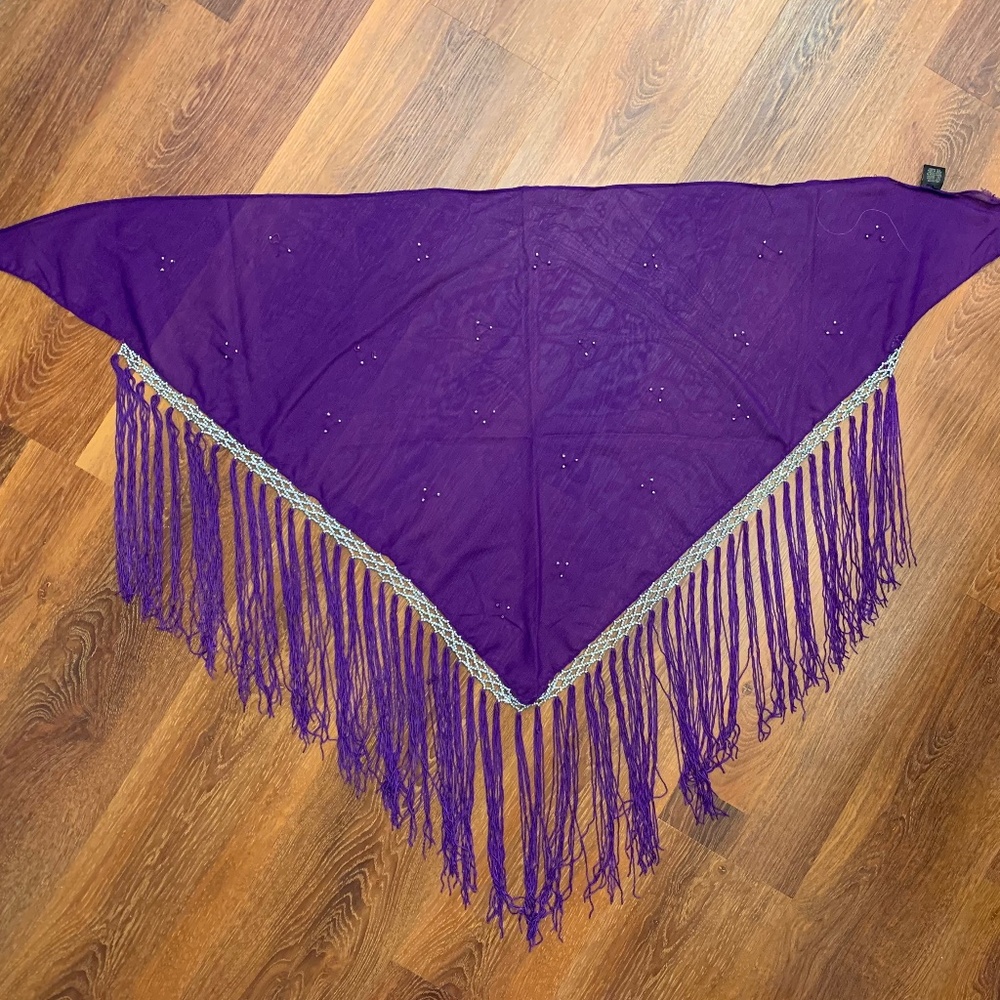 Vibrant purple India Arts belly dancing scarf
